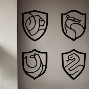 House Crests cut svg dxf file wall sticker pdf silhouette template cnc cutting router digital vector instant download