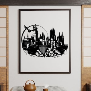 Wizard Magic cut svg dxf file wall sticker pdf silhouette template cnc cutting router digital vector instant download