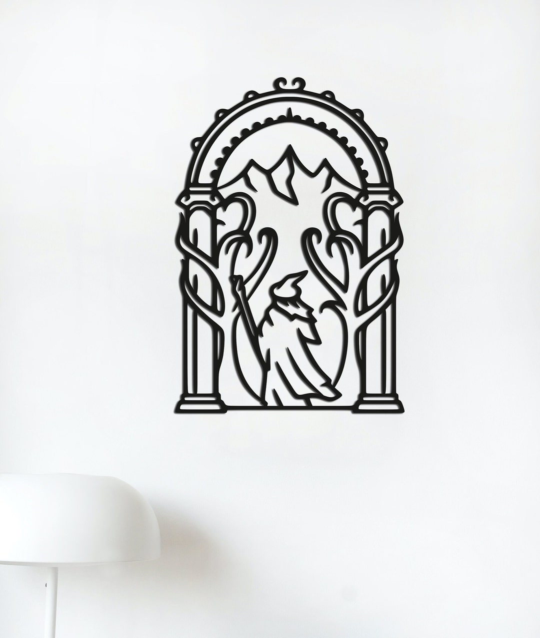 Door of Durin LOTR Gandalf Cut Svg Dxf File Wall Sticker Pdf Silhouette