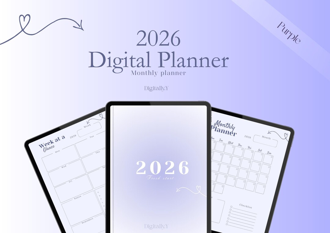 2026 Monthly Digital Planner || Digital Journal | Goodnotes ...
