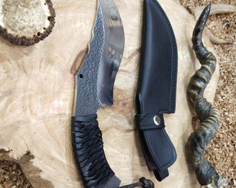 Custom Handmade Hunting Knife, 12C27 Forging steel Full Tang Blade, Best Gift Knife, Gift for Dad, Birthday Gift, Camping Knife