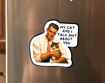 12PC Funny Meme Animals Fridge Magnets, Fun Cute Weird Magnetic Crying Cat Dog Hamster Duck