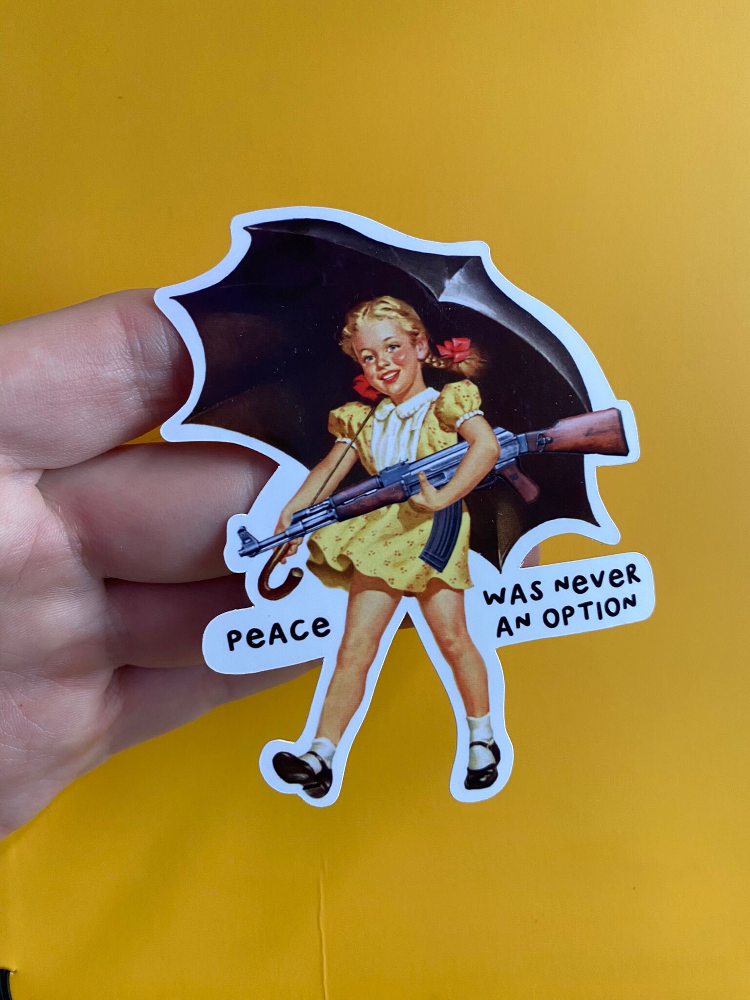 Peace Was Never an Option Sticker | Laptop Sticker | Water Bottle ...