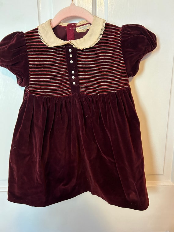 1960's Girl's Velvet Dress