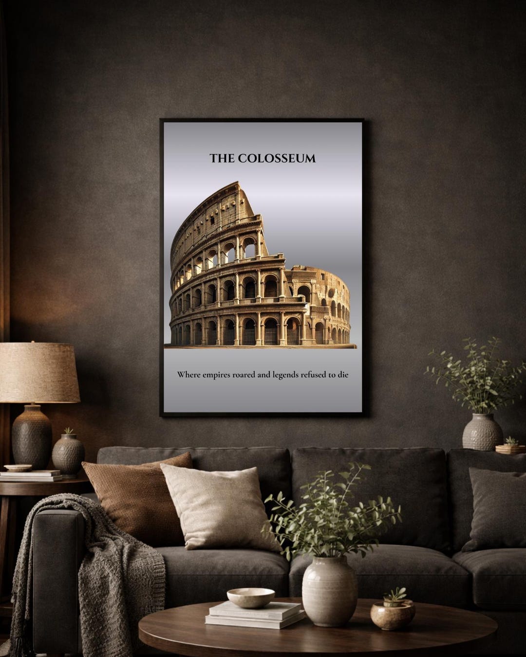 Colosseum Rome Wall Art | Ancient Architecture Poster | Vintage Travel ...
