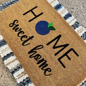 Home Sweet Home, Blueberry Doormat, Fruit Doormat, Fruit Summer Mat, Cute Housewarming Gift, Spring Mat, Fruit Decor, Spring Welcome Mat