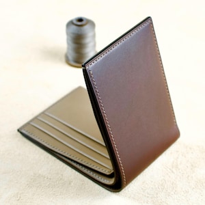 Bourgondische leren portemonnee, Italiaanse leren portemonnee, volnerf heren leren portemonnee, luxe slanke portemonnee, klassieke portemonnee, dunne portemonnee