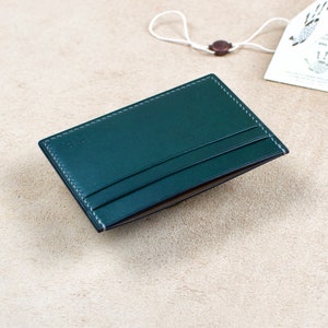 Porte-cartes classique pour homme, Portefeuille sur mesure de luxe pour homme, Porte-cartes en cuir pour homme, Portefeuille compact en cuir italien, Portefeuille fin en cuir naturel