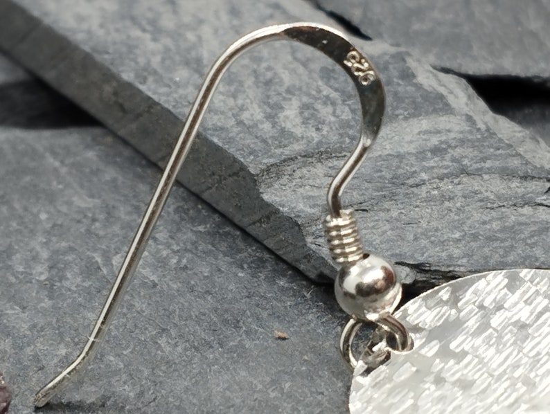 Ohrhänger 925 Silber Hammerschlag , individuell gestaltet , Ohrschmuck Bild 5