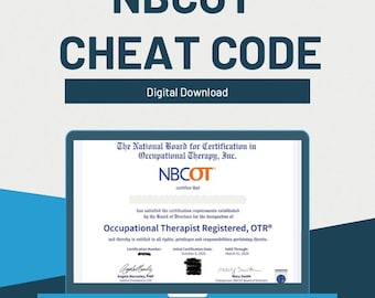 NBCOT Exam Prep Cheat Sheet | OT Study Guide (Digital Download)