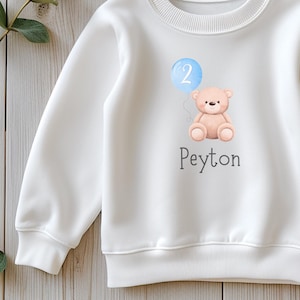 2nd Bday Shirt with Cute Bear Design  | Boy&#39;s Birthday Outfit | Birthday Shirt | Teddy Bear Birthday | Toddler Birthday Outfit