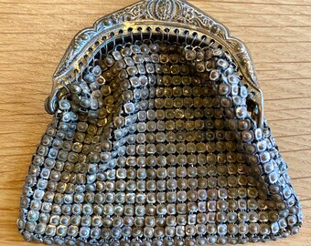 Vintage gold mesh purse