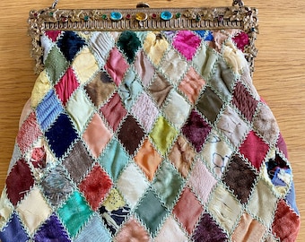 Antike Patchwork Abendtasche