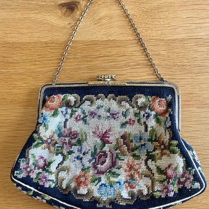 Austrian floral petit point purse