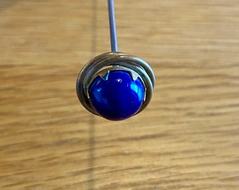 Vintage blue hat pin