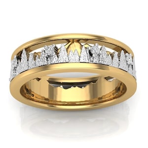 Forest Landscape wax pattern ring for lost wax casting jewelry castable wax resin