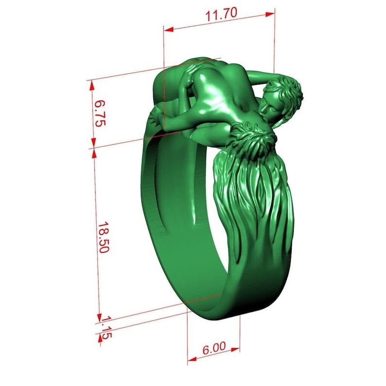 Love Kiss Ring Wax Patterns for Lost Wax Casting Jewelry / Castable Wax