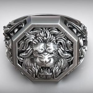 Lion Royal Baroque Ring Wax patterns for lost wax casting Jewelry / Castable Wax