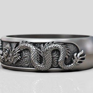Dragon with Flower Band wax pattern ring for lost wax casting jewelry castable wax resin