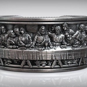 Anillo con patrón de cera de La Última Cena para joyería de fundición a la cera perdida, resina de cera moldeable
