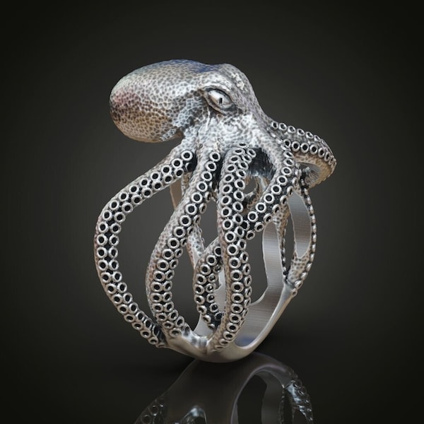 Octopus Tentacle Ring Wax patterns for lost wax casting Jewelry / Castable Wax