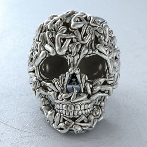 Women Skull Ring Wax patterns for lost wax casting Jewelry / Castable Wax