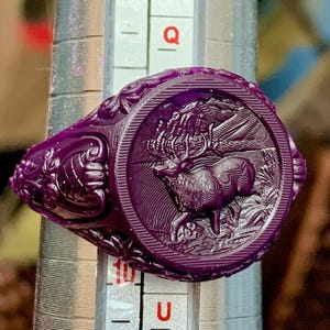 Antique Deer wax pattern ring for lost wax casting jewelry castable wax resin