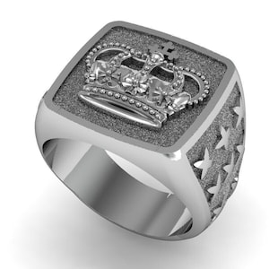 Signet Crown wax pattern ring for lost wax casting jewelry castable wax resin