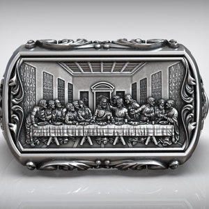 Jesus Last Supper wax pattern ring for lost wax casting jewelry castable wax resin