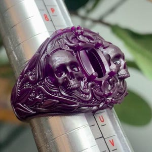 Life or Death wax pattern ring for lost wax casting jewelry castable wax resin