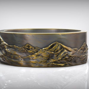 Mountain Range wax pattern ring for lost wax casting jewelry castable wax resin