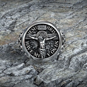 Catholic Crucifix wax pattern ring for lost wax casting jewelry castable wax resin