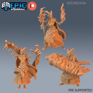 Tiefling Warlock | Fiendish Spellcaster | Resin Tabletop RPG Figure | 25mm Base