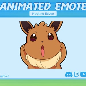 Animated Mocking Eevee Emote for Twitch & Discord
