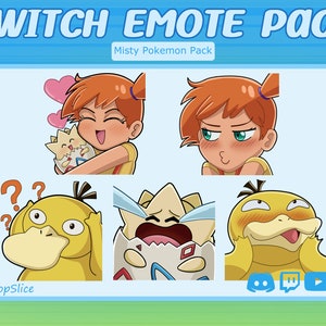 Misty Twitch Emote Pack of 5 Emotes for Twitch & Discord