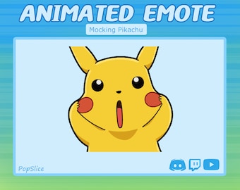 Animated Mocking Pikachu Emote for Twitch & Discord