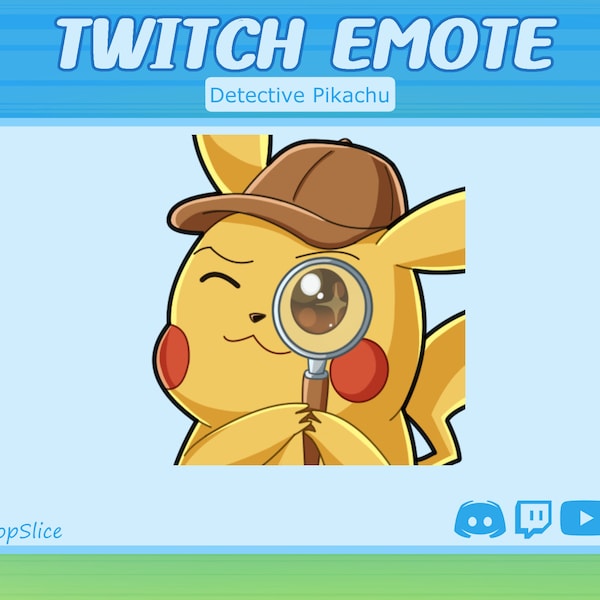 Detective Pikachu Emote for Twitch & Discord