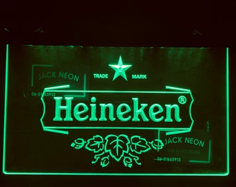 Led Lichtbord HEINEKEN 3d  neon look