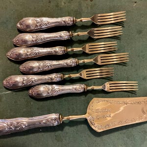 20-60代 人気ファッションブランド Silver 日本 Etsy - set fork 800 カトラリー(スプーン等)