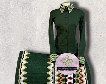Western Women Ranch Show Shirt with Matching Pad