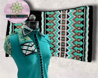 Combo Western Show Shirt, Western show outfit, pleasure horse riding showmanship outfit