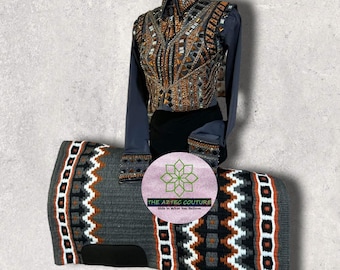 Women&#39;s Western Custom Show Shirt , Show Vest with Matching blanket
