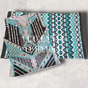 Women&#39;s Western Custom Show Vest with Matching blanket