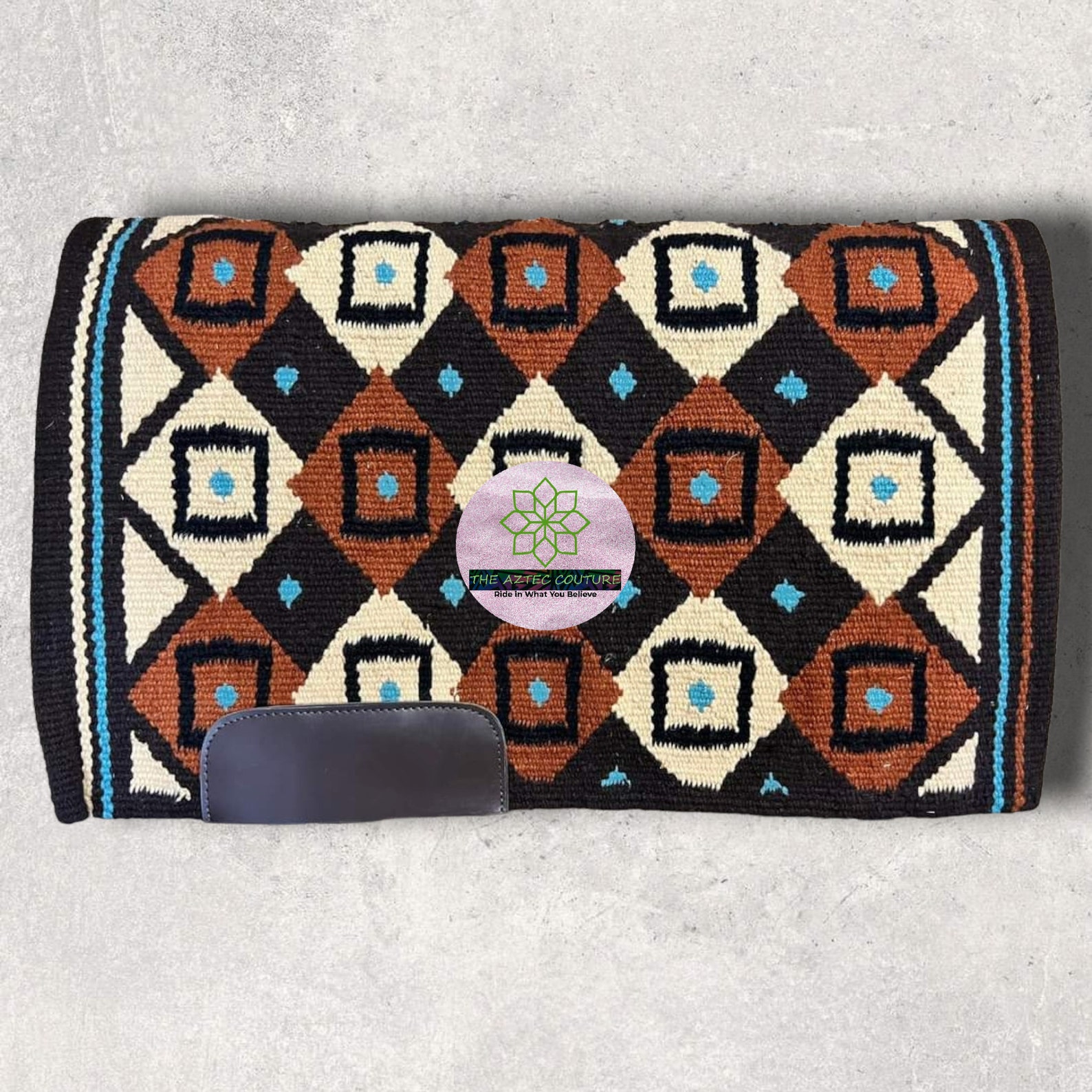 Horse Western Ranch Saddle Pad/New Zealand Wool Western Saddle Blanket Top Wool Pad Sensor Flex