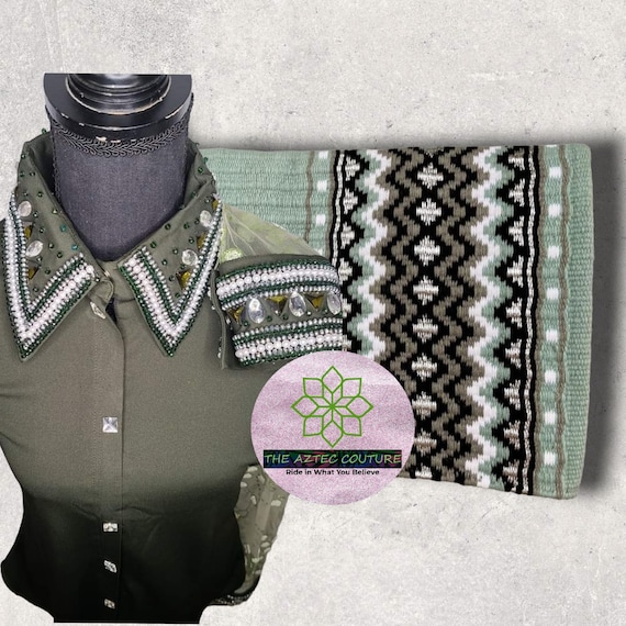 Western Custom Rodeo Queen, Showmanship, Horsemanship, Western Pleasure Show Shirt (Sheer sleeve pattern may vary as per availibity)
