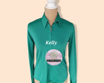 Effen western showshirt met rits