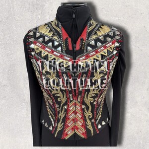Western Custom Rodeo Queen Women Show Vest With Matching Black Stretchable Shirt