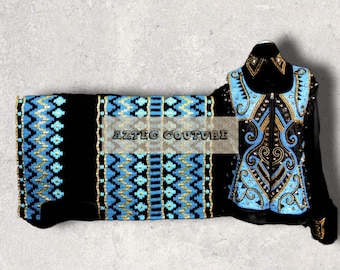 Western wedstrijdvest en shirt voor dames met bijpassend zeem