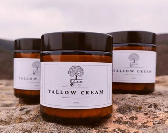 Tallow Cream from Germany, 100% grass-fed animals, no additives, moisturizer, skin care, dry skin, tallow cream, baby