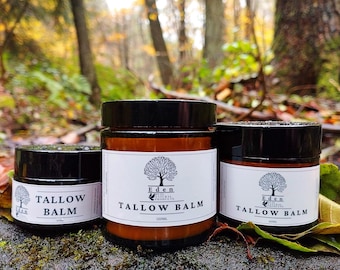 Tallow Balm Made in Germany, 100% gras-gefütterte Tieren, ohne Zusätze, Feuchtigkeitscreme, Hautpflege, Trockene Haut, Balsam, Baby